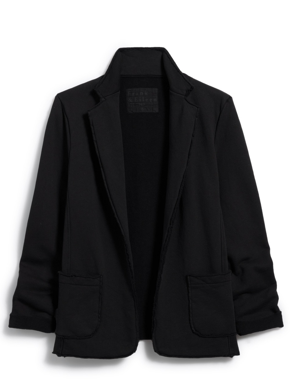 Frank & Eileen Dublin Triple Fleece Sweatshirt Blazer in Black Medium